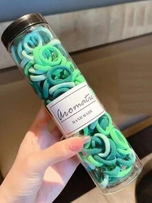 Bộ 100 chiếc vòng buộc khăn cho tuổi teen, dây buộc tóc co giãn cao, dễ thương cho bé gái, không gây hư hại tóc. - Nhiều màu - Xem 12