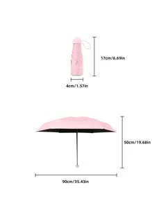 Paraguas de cápsula para mujeres, de doble uso para protección solar y contra la lluvia, protección UV, sombrilla, compacto, paraguas plegable mini portátil para días soleados o lluviosos, paraguas plegable de cinco pliegues, paraguas de protección solar y contra la lluvia, paraguas INS para la escuela, la oficina, el hogar, los viajes, san valentín, corazón, verano, refrescante, playa, viajes
