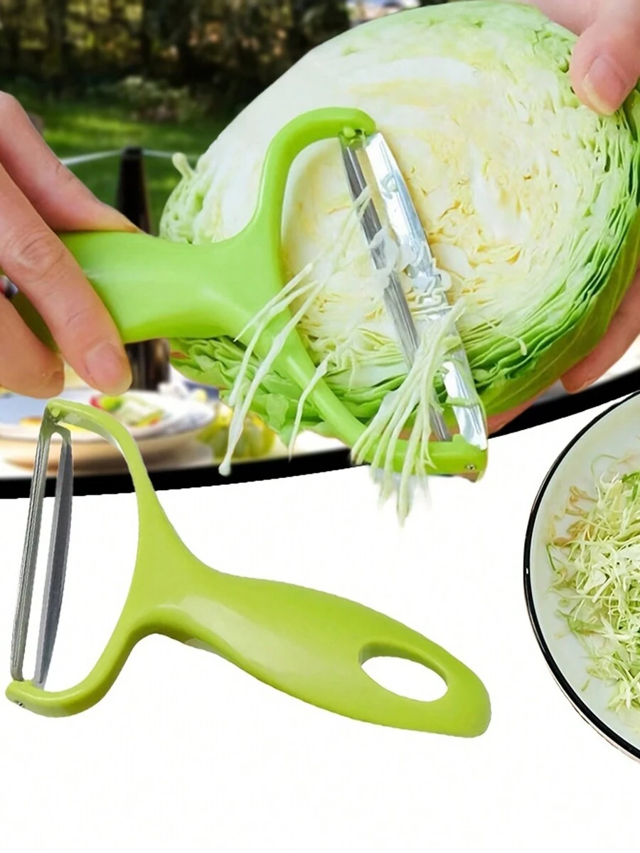 1 cái, Dụng cụ bào bắp cải bằng thép không gỉ, Dao gọt vỏ bằng thép không gỉ dành cho nhà bếp, Dùng cho rau diếp trồng trong vườn bắp cải tím, Máy hủy tài liệu có miệng rộng, Dụng cụ gọt vỏ trái cây rau củ đa năng Dụng cụ nhà bếp ngoài trời tại nhà - Nhiều màu - Xem 1