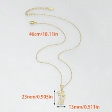 1pc Stainless Steel Letter A-Z Necklace With Micro-Inlaid Zirconia Crown Pendant For Women Everyday Wear, Removable Copper Plated Pendant, Ideal Gift For Good Friends Or Classmates