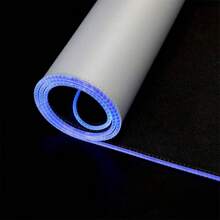 1pc Grey Rgb Backlit Gaming Mouse Pad For Desktop/laptop