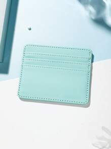 1pc PU Multiple Compartment Card Organizer With Edge Sealing Design Simple Style For Daily Use Card Holder Wallet Business Card Holder Credit Card Holder Women For Women For Men Mini Wallet Card Wallet - Multicolor - View 12