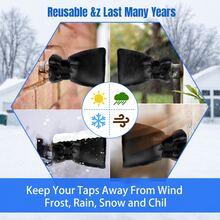 Outside Tap Covers For The Winter,Thickened Waterproof Outdoor Tap Cover For Garden Taps,Faucet Frost Protector From Freezing,Insulated Jacket Protector For Outdoor Taps,Easy To Fit(2pcs) - Black - View 4