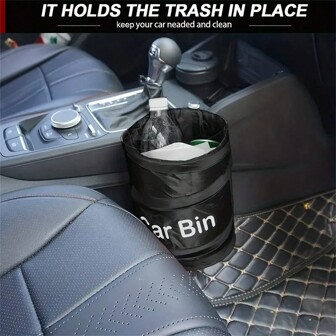 1pc Convenient Car Trash Bin - Waterproof Hangable Garbage Bag For Seat Backs.Litter Container And Storage Bag For Interior Car Accessories, Men Gift