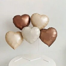 6 Pieces/Set Of Matte Bear Aluminum Film Balloons, Love, Holiday Party Decoration Balloons, Birthday Decoration Balloons, Scene Balloons