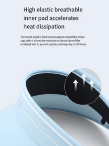 Children Summer Hat, Girls Anti-UV Sun Hat With Wide Brim, Breathable Cap For Cycling And Outdoor Activities (Cross-Border) - Baby Blue - View 4