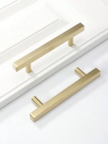 2pcs Gold Stainless Steel Drawer Cabinet Handle Furniture Wardrobe Shoebox Pull Handle - Gold - View 3