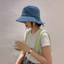 New Fashionable & Personalized Versatile Bucket Hat For Women, Suitable For Spring/Summer/Autumn, Korean/Japanese Style, Sun Protection, Flattering For Round Faces - Multicolor - View 3