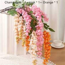 1 paquet de guirlande de fleurs suspendues de glycine pourpre - 43,31 pouces (110,01 cm) - Parfait pour les mariages, les fêtes et la décoration intérieure