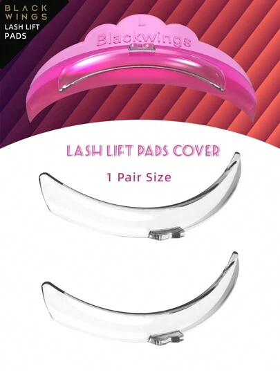 BLACKWINGS 1pair, Self-Adhesive, Reusable Eyelash Lift Kit, Eyelash Perm Pads, Silicone Eyelash Lift Points, Eyelash Curler, Applicator, Eyelash Auxiliary Tool, Eyelash Perm Pads, Silicone Eyelash Lift Points, Eyelash Curler, Applicator, Eyelash Auxiliary Tool, Eyelash Lift Perm Eyelash Tool Set Silicone Eyelash Curler, Eyelash Lift Wand, Makeup Beauty Tools, Makeup Tools, Reusable Eyelash Lift Pads