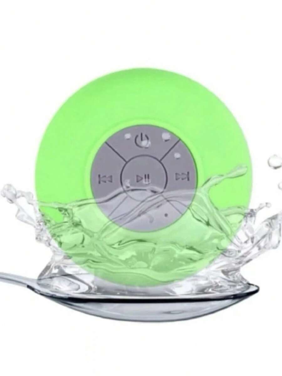 Mini Caixa de Som Prova D Agua para banho Caixinha Banheiro Bluetooth Android E Ios LT-3006 - Verde - Visão 1