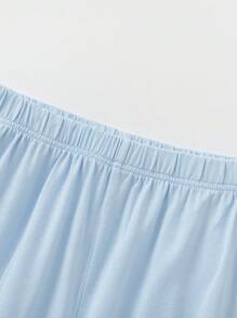 Balabala Girls' Pajama Set Summer Air-Conditioned Clothing Children's Home Clothing Kids' Big Kids' Cartoon Print Cute