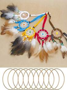 10/15pcs 2/3/4 Inch Metal Rings For Craft Gold Silvery Hoops Floral Macrame Hoops Rings Dream Catcher Rings For DIY Crafts Macrame Dream Catcher Supplies (Gold,Silvery), Valentine Day, Gift