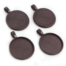 5 pièces de 25mm de diamètre intérieur Base de support de cabochon rond pour pendentif, à décorer soi-même pour la conception de bijoux
