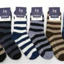 Kit 6 Pares de Meias De Lã Meia De Chão Outono Inverno Estilo Reforçado Quente Para Dormir - Multicolorido - Visão 1