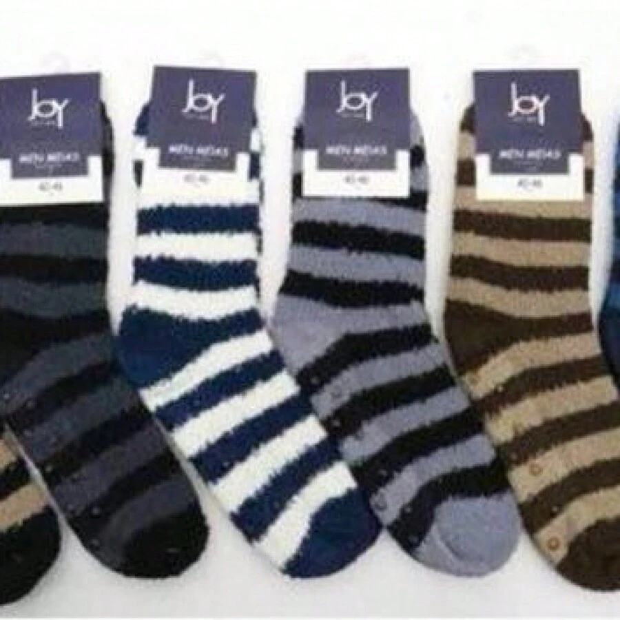 Kit 6 Pares de Meias De Lã Meia De Chão Outono Inverno Estilo Reforçado Quente Para Dormir - Multicolorido - Visão 1