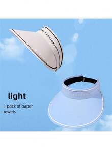 Children Summer Hat, Girls Anti-UV Sun Hat With Wide Brim, Breathable Cap For Cycling And Outdoor Activities (Cross-Border) - Baby Blue - View 3