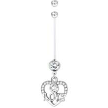 ORAZIO 1Pc Plastic Pregnancy Belly Button Rings Long Bar Maternity Belly Button Rings For Women Flexible Clear Navel Rings For Pregnant Sport Belly Piercing Retainer With Different Balls For - Clear - View 12