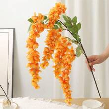 1 paquet de guirlande de fleurs suspendues de glycine pourpre - 43,31 pouces (110,01 cm) - Parfait pour les mariages, les fêtes et la décoration intérieure