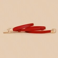 Adjustable Length Thin Belt With Buckle Decor For Dresses Halloween