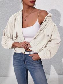 Women Jackets - 杏色 - 查看 5