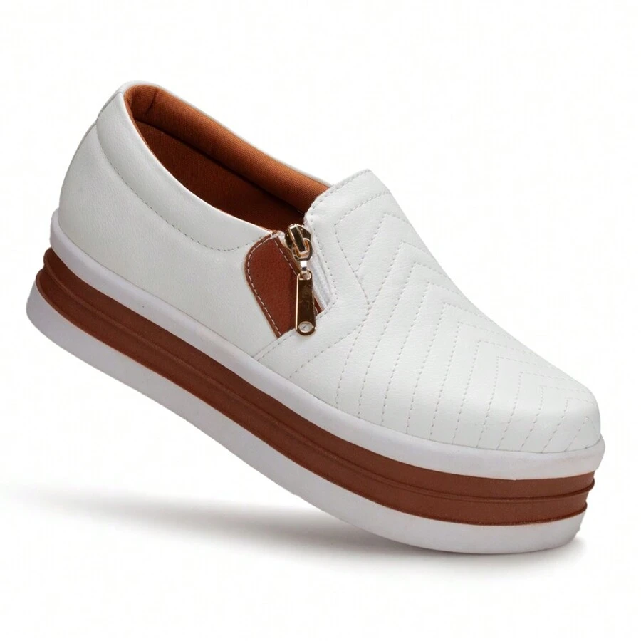 Women Wedge Sneakers - trắng - Xem 1