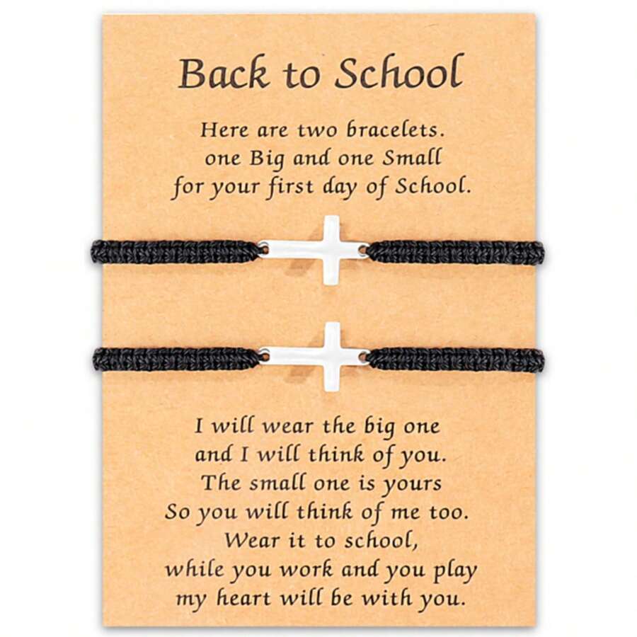 Cross Bracelet For Men Black String Rope Braided Bracelet Christian Handmade Adjustable Protection Bracelet Charm Bracelets For Men Women - Black - View 1