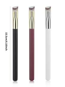1pc Angled Concealer Makeup Brush, Face Highlighter Brush, Crease-Free Powder Brush - Multicolor - View 4
