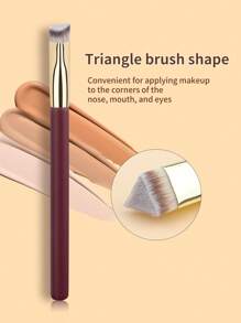 1pc Angled Concealer Makeup Brush, Face Highlighter Brush, Crease-Free Powder Brush - Multicolor - View 11
