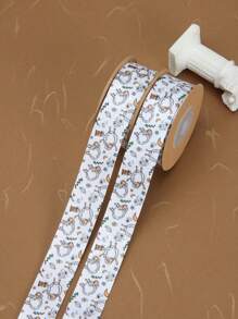 1 Roll  Eid Al-Adha Satin Ribbon With Sheep Pattern For Gift Wrapping, Festival Party Decoration, Colored Ribbon - Multicolor - View 3