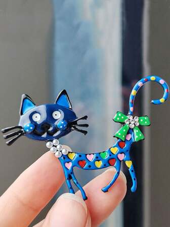 دبوس إيمال على شكل قطط عصري للملابس والاكسسوارات والحقائب والأشرطة والمكاتب والقمصان والسترات والمجوهرات والأعياد والهالوين والأزياء والهدايا الطريفة والجميلة للمعلمين