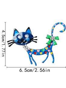 1pc Fashionable Cats Enamel Pin For Clothing Accessories Dress Accessories Pin For Clothes Bag Charm School