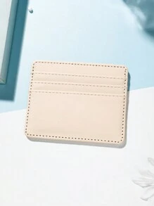 1pc PU Multiple Compartment Card Organizer With Edge Sealing Design Simple Style For Daily Use Card Holder Wallet Business Card Holder Credit Card Holder Women For Women For Men Mini Wallet Card Wallet - Multicolor - View 21