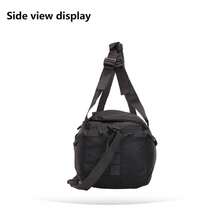 1PC花崗石酷炫專業企業級外訓大容量30L旅行手提袋露營行李健身手提包，可肩背、斜跨或手持，可完全壓縮設計，輕鬆收納於任何地方。 - 黑色 - 查看 4