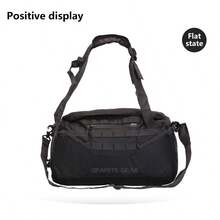 1PC花崗石酷炫專業企業級外訓大容量30L旅行手提袋露營行李健身手提包，可肩背、斜跨或手持，可完全壓縮設計，輕鬆收納於任何地方。 - 黑色 - 查看 1