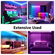 A Set Of 5V Led Strip Lights With 24key Remote,RGB Strip Lights With Timer Setting,Brightness Adjustment,Music Sync Color Changing Strip Lights For Bedroom,Living Room,Home Decoration,Festivals Party Atmosphere Decoration