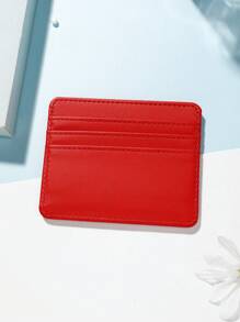 1pc PU Multiple Compartment Card Organizer With Edge Sealing Design Simple Style For Daily Use Card Holder Wallet Business Card Holder Credit Card Holder Women For Women For Men Mini Wallet Card Wallet - Multicolor - View 20