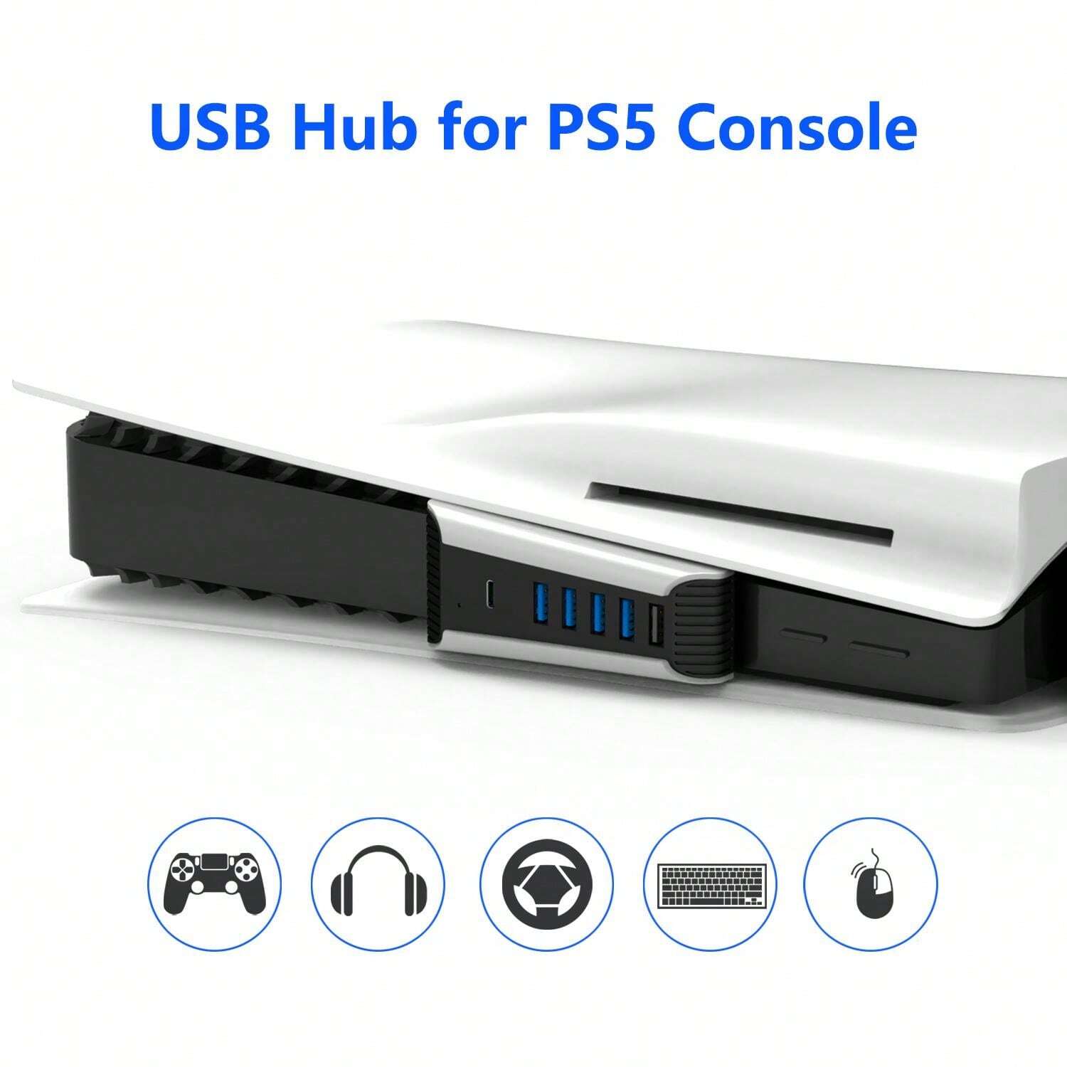 HONSON USB Hub For PS5, 5-In-1 USB Port Expander Compatible With PS5 ...