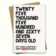 1pc Funny 70th Birthday Greeting Card, Super Cute 70th Birthday Gift For Family And Friends, Happy 70th Birthday Card, 70th Anniversary Commemorative Card For Him Or Her - Card And Envelope Included - Yellow - View 6