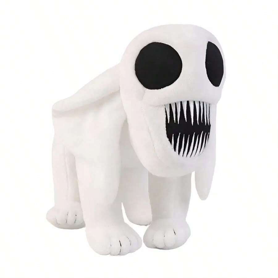 Zoonomaly毛絨大象毛絨玩具，白色怪物Zoonomaly毛絨娃娃恐怖遊戲角色動物填充玩具 - 黑與白 - 查看 1