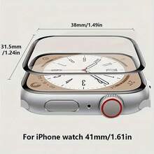 3 miếng phim bảo vệ màn hình đồng hồ 3D toàn diện chống thấm nước và chống rơi tương thích với đồng hồ thông minh iPhone Series 49 45 44 42 41 40 38 mm - màu đen - Xem 11