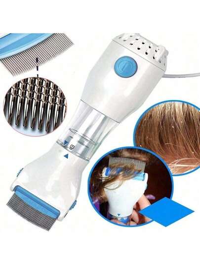 Dispositivo Eléctrico de Eliminación de Piojos, Peine Eléctrico de Acero Inoxidable para Piojos Peines Vacío Herramienta Tratamiento Cepillo Limpiar el Cabello