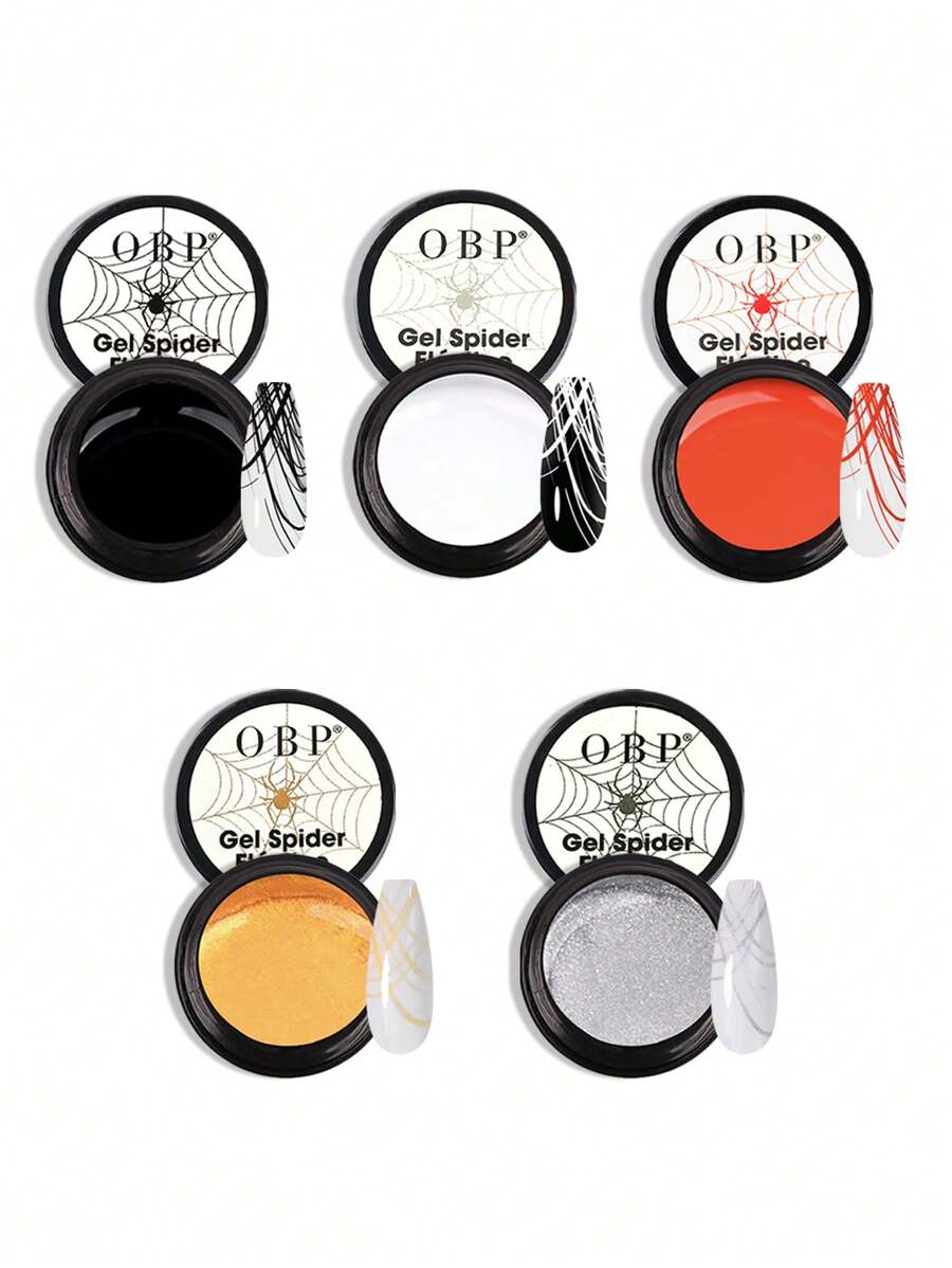 Gel Spider Elástico Decoración De Uñas 5 Colores Diferentes - Multicolor - Ver 1