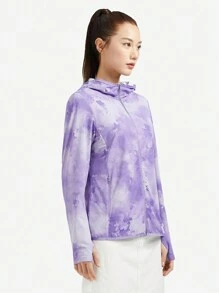 TECTOP Summer Workout Women Long Sleeve Running Shirts UPF 40+ Sun Protection Full Zip Athletic Jackets Lightweight Zipper Pockets