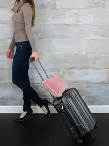 1PC Travel Blanket And Pillow Premium Soft 2 In 1 Airplane Blanket With Soft Bag Pillowcase, Travel Cushion Hand Luggage Sleeve And Backpack Clip Easter Gift,Travel Pillow Travel Accessories Suitable For Travel Pillows In Places Such As Cars, Airplanes, Airports, Camping, Etc