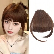 Bangs Hair Clip Bangs Clip In Hair Extensions Clip On Bangs Clip In Bangs Faux Bangs Fake Bangs Hair Clips For Bangs Wigyy Bangs Clip In Bangs (Light Brown) - Light Brown - View 2