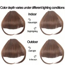 Bangs Hair Clip Bangs Clip In Hair Extensions Clip On Bangs Clip In Bangs Faux Bangs Fake Bangs Hair Clips For Bangs Wigyy Bangs Clip In Bangs (Light Brown) - Light Brown - View 8