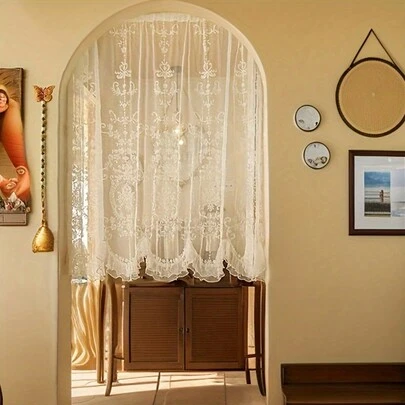 1PC Pháp Vintage Ren Trang Viên Rèm Cửa Cổ Điển