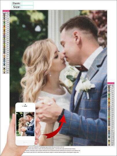 Custom Photo Diamond Painting, Full Drill Round Shape, Personalized Memento, Unique Gift, Suitable For Home Wall Decor