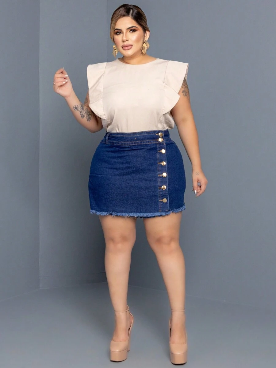 Plus Size Jeans - Rửa tối - Xem 1